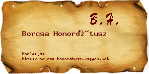 Borcsa Honorátusz névjegykártya